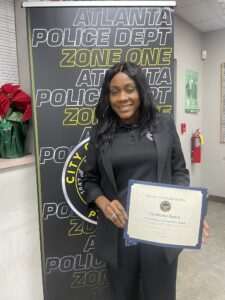 Rose with her certificate of Excellence